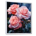 thumbnail image 2 of Designart "Alluring Pink Blossoms II" Roses Floater Framed Wall Art Prints, 2 of 5