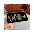thumbnail image 4 of 1pc Black Christmas Welcome Doormat - Anti-Slip Thickened Flannel Floor Mat for Indoor Home Entrances, 4 of 11