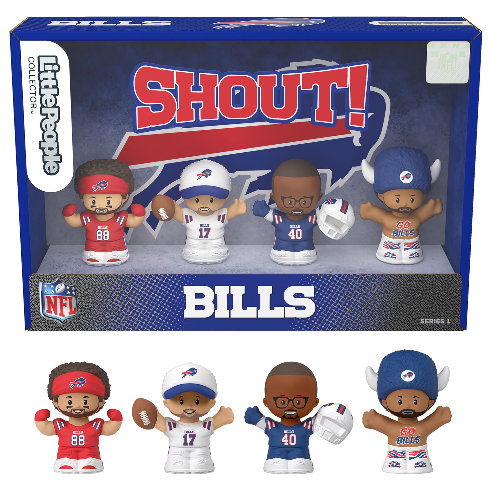 Little People x NFL Collector Buffalo Bills Figure 4-Pack (Shout