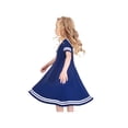 thumbnail image 3 of Girls Dress Swing School Uniform Bow Tie Sailor Collar Short Sleeve 8 Years, 3 of 6