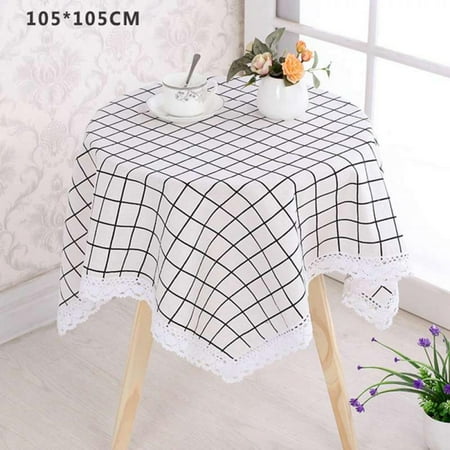 

Cotton Linen Round Tablecloth Wedding Party Banquet Decoration Dining Table Cover Household Multi-purpose Table Accessories