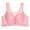 Pink, variant on QLEICOM Everyday Bras for Women, Women's Comfort Lift Wirefree Bra Yoga Sports Front Closure Extra-Elastic Breathable Lace Trim Bra Underwear Bras No Underwire Pink Cup 36/80BC
