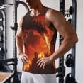 thumbnail image 5 of Pofeuu Fiery Dragons Castle Attack Print Men's Workout Tank Tops Sleeveless Muscle Gym Shirt Quick Dry-4X-Large, 5 of 7
