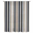 thumbnail image 2 of Black Grey Brown Striped Sheer Curtains 96 Inches Long, Modern Stripes Art Farmhouse Light Filering Curtains, Privacy Drapes Simi Floor to Veiling Curtain for Living Room Bedroom Window Treatment, 2 of 9