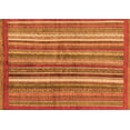 thumbnail image 1 of Ahgly Company Indoor Rectangle Abstract Orange Modern Area Rugs, 7' x 9', 1 of 4
