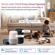Smart Mini WiFi Bluetooth Temperature and Humidity Sensor Indoor Wireless Sensor with App Control