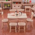 thumbnail image 2 of 1:12 Dining Table And Chairs Dollhouse Furniture Life Model Living Room Decor, 2 of 6
