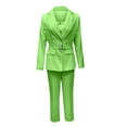 thumbnail image 3 of Womens Business Blazers Suits 2 Piece Sets Solid Casual Button Open Front Blazer and Pencil Pants Set Ladies Elegant Wedding Gest Outfit Work Office Formal Suits Set, 3 of 7