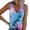 Blue, variant on Wang6 Womens Plus Size Tank Tops Summer Ribbed Button up Sleeveless Shirts Causal Slim Fit Floral Printed Tunic T Shirts Tees Blue1 XL