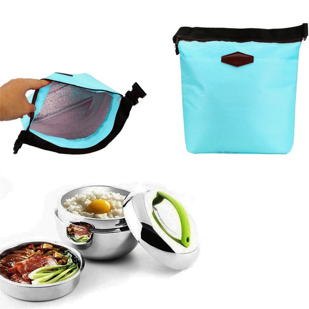 Kitchen aid 2PC Waterproof Thermal Cooler Insulated Lunch Box Portable Tote Storage Picnic Bags