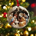 thumbnail image 6 of SRUILUO Nativity Christmas Tree Decorations, Christmas Easter Nativity Scene Ornaments, Acrylic 3D Hanging Ornament Pendant for Xmas Tree Birth of Jesus Christian Decor Religious Gifts, 6 of 6
