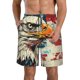 thumbnail image 1 of Balery Retro American Eagle Traje de Baño Estilo Hawaiano para Hombre, Shorts de Secado Rápido con Bolsillos-X-Large, 1 of 6