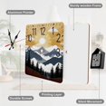 thumbnail image 6 of Mountain Sunset Forest Art Wall Clock Silent Non-Ticking For Home Office Decor, Decorative Clock Art, 6 of 7