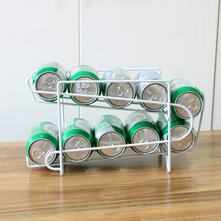 Double-layer Soda Can Organizer For Refrigerator, Pet Beverage Can  Dispenser For Beer Soda, Automatic Rolling Soda Can Storage Box, Stackable Drink  Organizer For Fridge, Kitchen Accessories - Temu