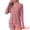Pink, variant on DARING DIVA Women's Waffle Knit Pajama Sets Lounge Set Long Sleeve Top Blue XS