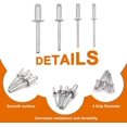 thumbnail image 3 of LAICAIW 100 Pcs Rivets en Aluminium pour Stores 1/4 Pouces x 1 Pouces, Rivets Pop 6.4 x 25mm, Lot de 100 (Argent), 3 of 6