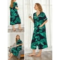 thumbnail image 5 of Avidlove Women Snap Front Dusters Housecoat Cotton Long Nightgown Short Sleeve House Robe Dress with Pockets, 5 of 7