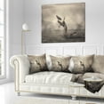 thumbnail image 2 of Designart Crow Perching on Tree - Animal Throw Pillow - 18x18, 2 of 4