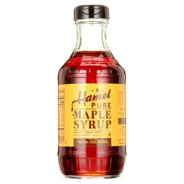 Hamel Grade A 100% Pure Maple Syrup (From the Sap of Maple Trees), 16 fl oz, Glass Bottle