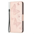 thumbnail image 4 of Compatible for iPhone 14 Pro Wallet Case 2022, Allytech Embossed Butterfly PU Leather Anti-Scratch Kickstand Case with Hand Strap for iPhone 14 Pro 6.1" 5G, Pink, 4 of 5