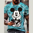 thumbnail image 3 of Camiseta de verano de Disney para hombre, con estampado de Mickey Mouse, camisetas con dibujos animados, ropa de manga corta a la moda, ropa informal para hombre, 3 of 5