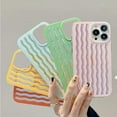 thumbnail image 4 of Compatible with iPhone 13 Pro Max Laser Case Cute Glitter Holographic 3D Wave Colorful Bling Sparkle Luxury Soft Shockproof Protective Cover for Girls and Women, 4 of 8