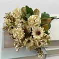 thumbnail image 6 of Clearance Artificial flowers under $5,Arisefrom Artificial Outdoor Flowers Wedding Bouquets Chrysanthemums Hand Held Bouquets Small Bouquets Decorative Items High End Hydrangeas, 6 of 10