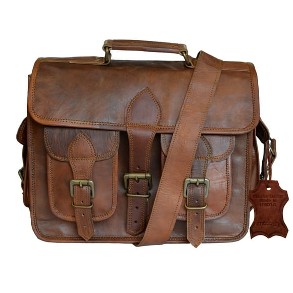 Madosh Genuine Leather Camera Handbag Lens Case Briefcase DSLR Crossbody Bag