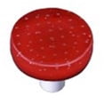 thumbnail image 1 of Hot Knobs HK1200-KRA Bouton Rond en Verre Rouge à Bulles pour Armoire - Poteau en Aluminium, 1 of 1