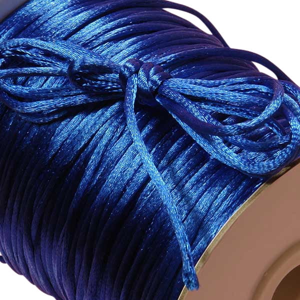 Kumihimo Shamballa 50 colours 2 mm satin cord for Macrama 100 meters reel 