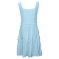 thumbnail image 3 of WILLBEST Vestido Largo Informal De Verano Para Mujer, Minivestido Informal Con Escote Cuadrado, Corte A, Holgado, Escalonado, Sin Mangas, Para Vacaciones En La Playa, 3 of 3