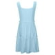 thumbnail image 3 of WILLBEST Vestido Largo Informal De Verano Para Mujer, Minivestido Informal Con Escote Cuadrado, Corte A, Holgado, Escalonado, Sin Mangas, Para Vacaciones En La Playa, 3 of 3
