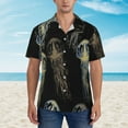 thumbnail image 4 of Bixox Men's Hawaiian Shirts Men's Jellyfish Print Short-Sleeve Shirt-Large, 4 of 8