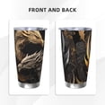 thumbnail image 3 of Lsque Vintage Metal Dragon Pattern 20oz Car Cup with Lid and Straw, Insulated Coffee Cup with Straw Topper, Spill Proof Travel Coffee Mug, Stainless Steel Tumble-Without Straw, 3 of 8
