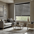 thumbnail image 2 of ICEFEEL Cordless Zebra Blinds – Perfect Light Control & Privacy, Child-Safe Design. Bring Style to Any Room!35" W x 72" H, Black, 2 of 4