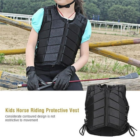 Kids Children Horse Riding Vest, Impact Reduction Boys Girls Riding Jacket Vest, Comfortable Body Protector Horse Riding Training Safety Shock Absorption (Best Bull Riding Vest)