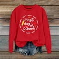 thumbnail image 2 of Holzkary Teacher Sweatshirt for Women Sweatshirt for Fall Winter Tops Long Sleeve Shirts Oversized Tshirts Round Neck Colorful Teacher Crewneck Sweatshirt Teach Long Sleeve Pullover Shirt Tops Red S, 2 of 5
