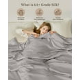 thumbnail image 3 of THXSILK Luxury Mulberry Silk Blanket, 100% Natural Long Strand Silk Filled Comforter, Silk Duvet for Spring Summer Fall & Winter Blanket, All Seasons, Twin Size(53"x70"), Light Gray, 3 of 9