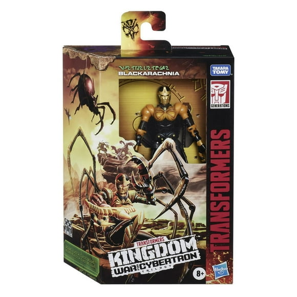 Transformers Toys Generations War for Cybertron: Kingdom Deluxe WFC-K5 Blackarachnia Action Figure - Kids Ages 8 and Up, 5.5-inch