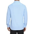 thumbnail image 3 of Camisas de vestir de rayas INSPIRE CHIC para hombres, de manga larga, con botones, en azul y blanco, 3 of 5