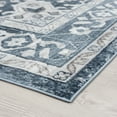 thumbnail image 5 of Traditional 2x8 Area Rug (2'3'' x 7'3'') Medallion Blue, White Indoor Runner Easy to Clean, 5 of 10