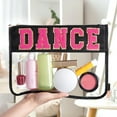 thumbnail image 4 of Dance Recital Clear Letter Patch Cosmetic Bag with Handle Portable Nylon Toiletry Zipper Pouch for Women Girls Teacher Appreciation, 4 of 4
