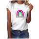 thumbnail image 1 of Camiseta de Profesor de Mujeres, 100 Días Feliz de la Escuela Imprimir Carta de Manga Corta para el Uso Casual Y de Fiesta, la Enseñanza Tee de Moda Temática, 1 of 4