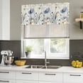 thumbnail image 5 of Spring Blue Floral Valances for Windows, Decorative Rod Pocket Window Valance Curtains, Vintage Garden Wildflowers Botanical Short Curtain Drapes for Kitchen/Living Room, 2 Panels, 60" W x 18" L, 5 of 8
