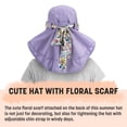 thumbnail image 3 of Sun Hat for Women Neck Flap Wide Brim UV Protection UPF 50+ Foldable Fishing Cap with 2 Replaceable Ribbon by Solaris, 3 of 6