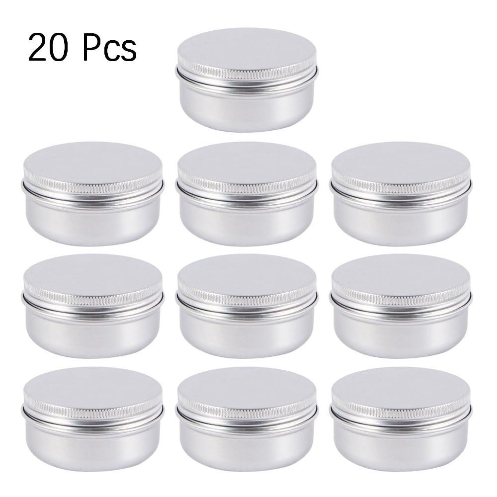 Willstar 20Pcs/Set 100ML Tin Cans Screw Top Round Metal Lip Balm Jar