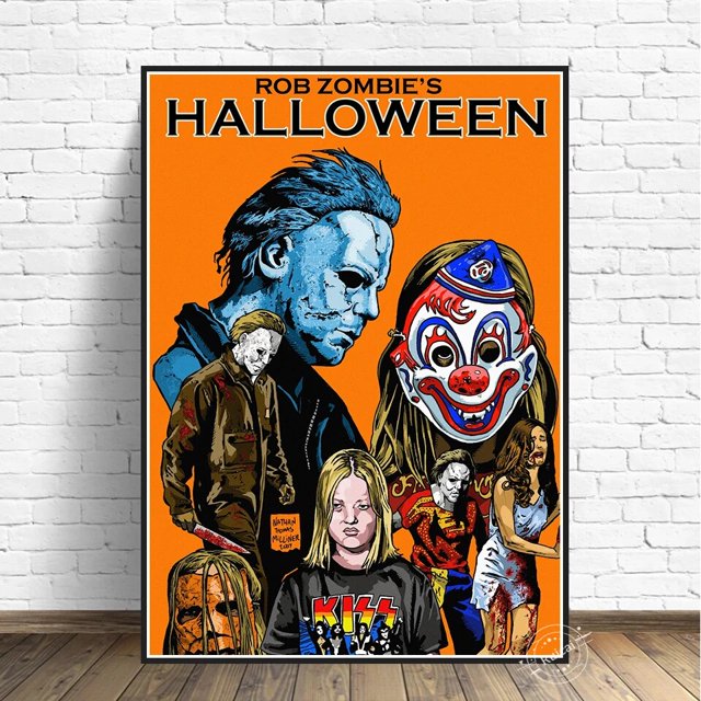 Póster de Michael Myers, pintura en lienzo de película de Halloween, arte de pared para dormitorio de niño, sala de estar imagen para, dormitorio, decoración del hogar, regalo