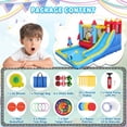 thumbnail image 7 of Veeboto Water Slide with Blower, Bounce House with Climbing Wall, Pool, Rocket Punching Bag, Obstacle Arch and Basketball Hoop, 10-in-1 Indoor/Outdoor Bouncy Castle for both Dry and Wet, Durable PVC, 7 of 7