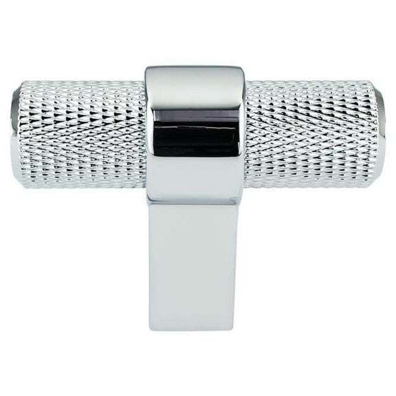 2 in. Radial Reign T-Shape Cabinet Knob, Polished Chrome