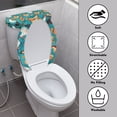 thumbnail image 3 of HELLHERO Soft Elastic Bottom Stretch Polyester Fabric Toilet Seat Lid Cover Indoor Home Elastic Installation Non-Slip 17"x21" 2 Pcs Set, 3 of 6